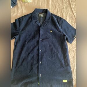 Scotch & Soda Blue corduroy Classic Casual Shirt